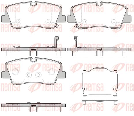 Комплект гальмівних колодок для HYUNDAI H350, REMSA (168700)