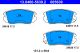 Комплект тормозных колодок HYUNDAI GRANDEUR, HYUNDAI SONATA, ATE (13046056392)