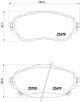Комплект тормозных колодок TOYOTA COROLLA, TOYOTA AURIS, BREMBO (P83150)