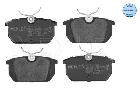 Комплект гальмівних колодок FIAT COUPE, ALFA ROMEO, LANCIA DEDRA, MEYLE (0252110314)