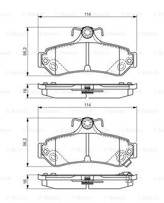 Комплект тормозных колодок TOYOTA CAMRY, TOYOTA AURION, BOSCH (0986495173)