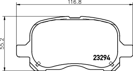 Комплект гальмівних колодок TOYOTA SPRINTER, TOYOTA COROLLA, PAGID (T1229)