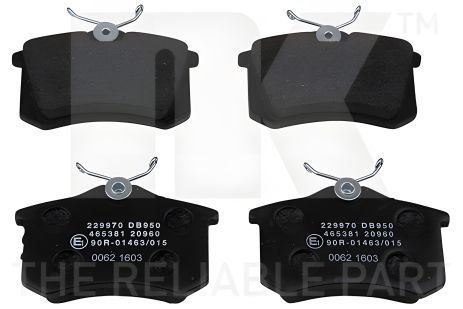 Комплект тормозных колодок для RENAULT GRAND SCÉNIC, CITROËN C3, AUDI A4, NK (229970)