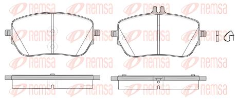 Гальмівних колодок комплект MB B-CLASS, MB A-CLASS, MB CLA, REMSA (182700)