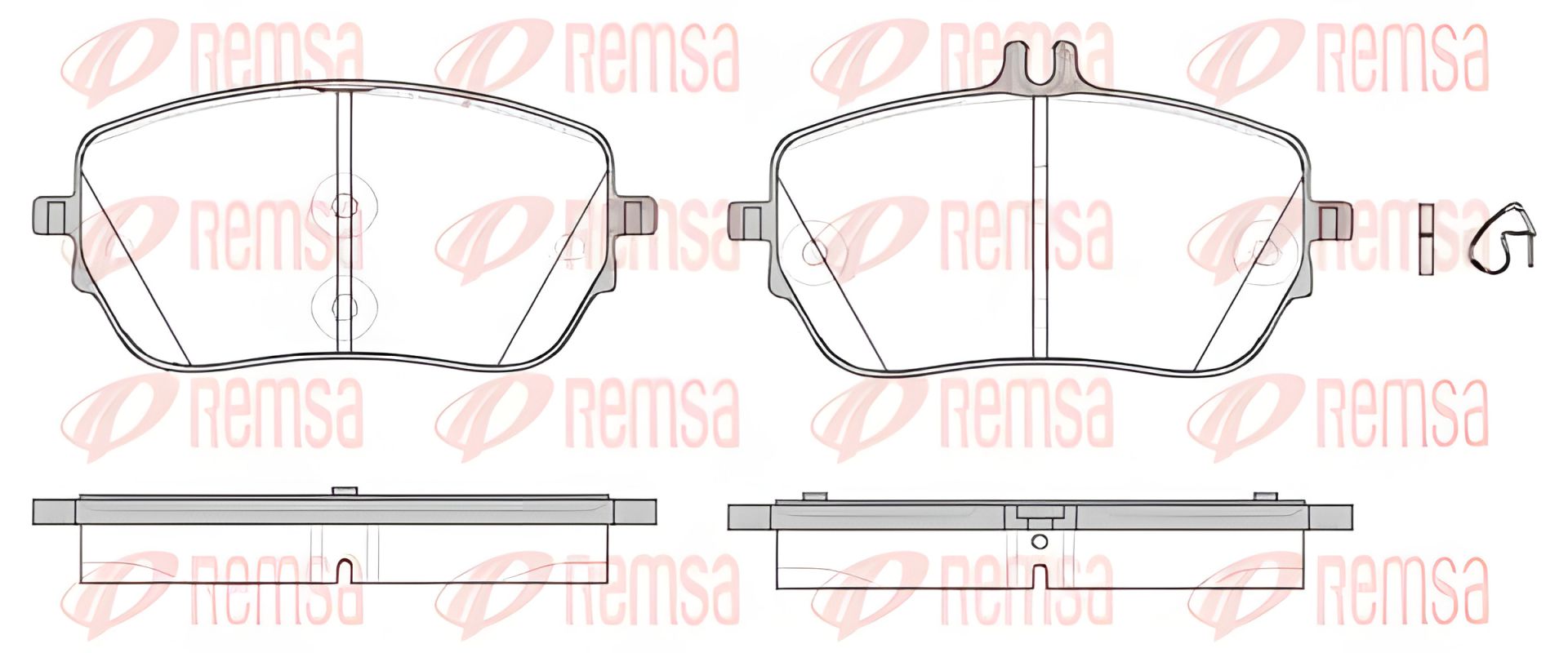 Гальмівних колодок комплект MB B-CLASS, MB A-CLASS, MB CLA, REMSA (182700) Гальмівних колодок комплект MB B-CLASS, MB A-CLASS, MB CLA, REMSA (182700)