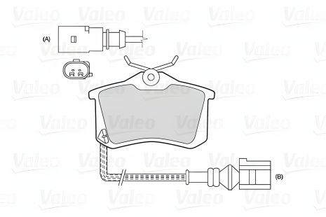 Комплект гальмівних колодок VALEO для SKODA, RENAULT, FORD (301180)