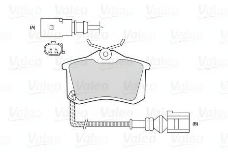 Комплект тормозных колодок для SKODA SUPERB, RENAULT CLIO, FORD GALAXY, VALEO (301180)