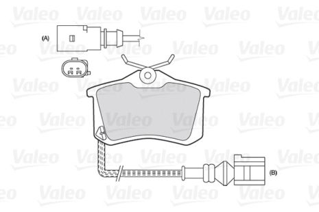 Комплект тормозных колодок SKODA SUPERB, RENAULT CLIO, FORD GALAXY, VALEO (301180)