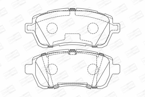Комплект гальмівних колодок для FORD FIESTA, FORD KA+, CHAMPION (573747CH)
