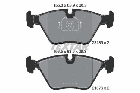 Комплект тормозных колодок ROVER 75, BMW X3, BMW Z4, TEXTAR (2318302)