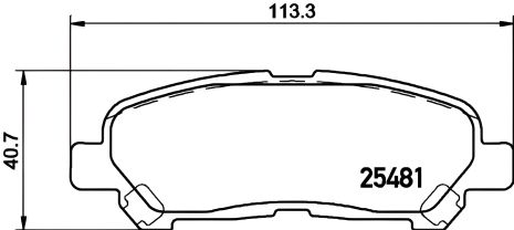 Комплект гальмівних колодок TOYOTA HIGHLANDER, NISSHINBO (NP1122) Комплект гальмівних колодок TOYOTA HIGHLANDER, NISSHINBO (NP1122)