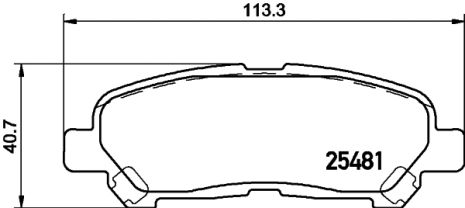 Комплект гальмівних колодок TOYOTA HIGHLANDER, NISSHINBO (NP1122)