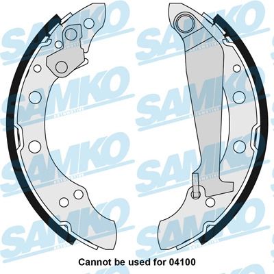 Комплект гальмівних колодок CHERY COWIN, VW GOLF, SEAT TOLEDO, SAMKO (85730)
