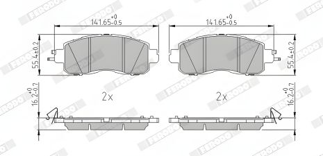 Комплект гальмівних колодок NISSAN TEANA, NISSAN ALTIMA, NISSAN LEAF, FERODO (стандартний) (FDB5246)