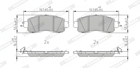 Тормозных колодок комплект для NISSAN TEANA, ALTIMA, LEAF, FERODO (FDB5246) Тормозных колодок комплект для NISSAN TEANA, ALTIMA, LEAF, FERODO (FDB5246)