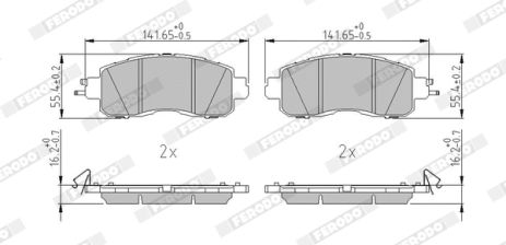 Комплект тормозных колодок NISSAN TEANA, NISSAN ALTIMA, NISSAN LEAF, FERODO (FDB5246)