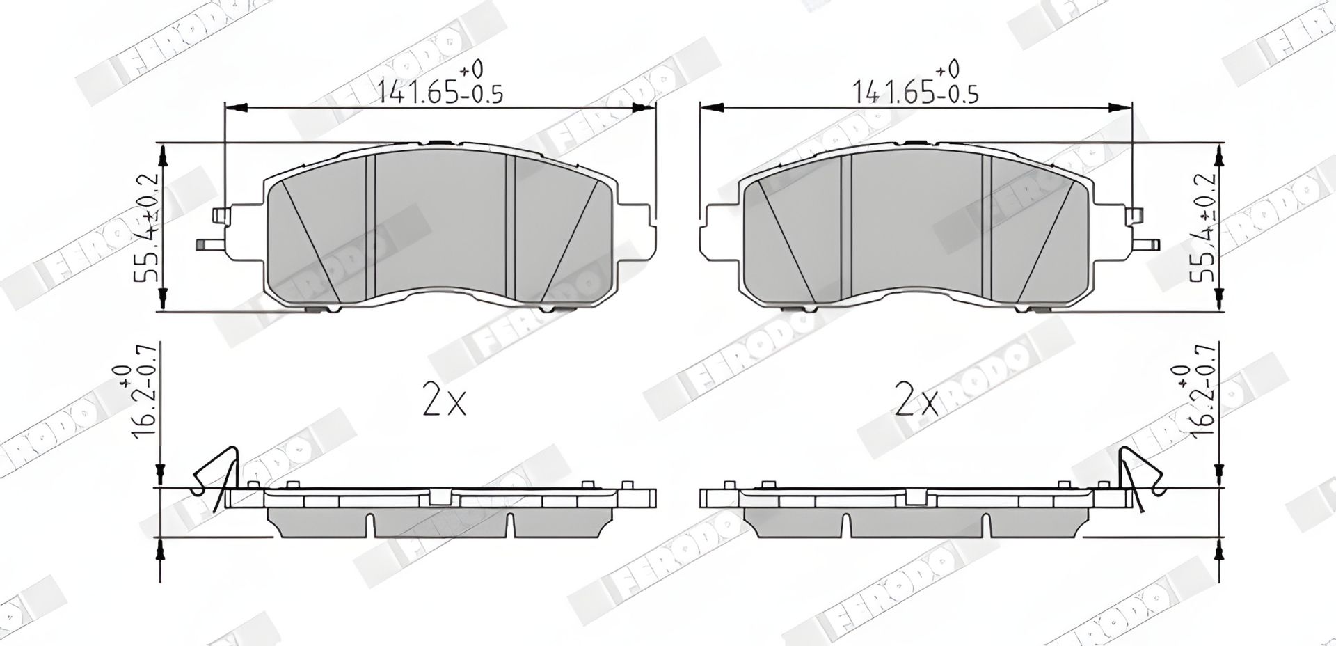 Комплект гальмівних колодок NISSAN TEANA, NISSAN ALTIMA, NISSAN LEAF, FERODO (стандартний) (FDB5246) Комплект гальмівних колодок NISSAN TEANA, NISSAN ALTIMA, NISSAN LEAF, FERODO (стандартний) (FDB5246)