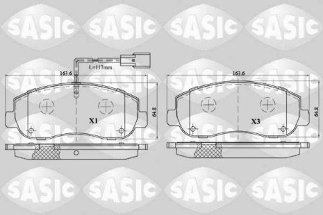 Комплект тормозных колодок NISSAN NV400, OPEL MOVANO, RENAULT MASTER, SASIC (6214022)