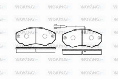 Комплект тормозных колодок MITSUBISHI ASX, PEUGEOT BOXER, FIAT DUCATO, WOKING (P860301)