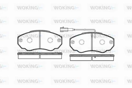 Комплект тормозных колодок MITSUBISHI ASX, PEUGEOT BOXER, FIAT DUCATO, WOKING (P860301)