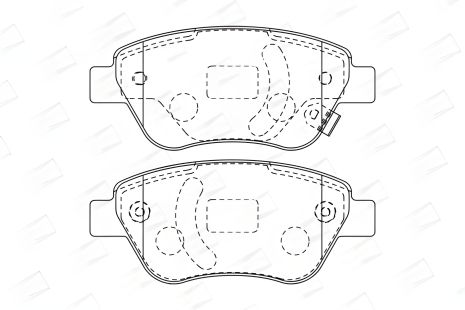 Комплект тормозных колодок для OPEL CORSA и OPEL ADAM, CHAMPION (573204CH)