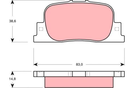 Комплект тормозных колодок GLEAGLE VISION, LIFAN 620, BYD G3, TRW (GDB3278)