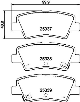 Комплект тормозных колодок NAZA FORTE, INOKOM ELANTRA, SSANGYONG XLV, NISSHINBO (NP6020)