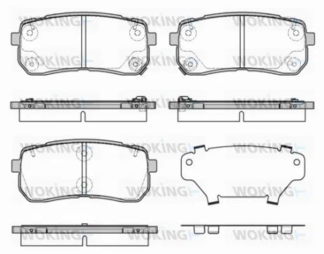 Комплект тормозных колодок KIA SORENTO, WOKING (P1388312)