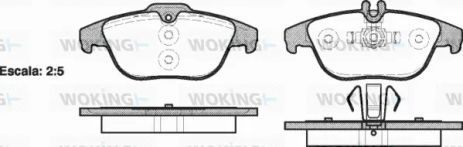 Комплект тормозных колодок MB C-CLASS, MB E-CLASS, MB GLK-CLASS, WOKING (P1205300)