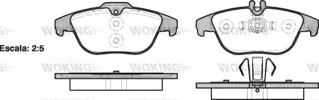 MB C-CLASS, MB E-CLASS, MB GLK-CLASS, Комплект гальмівних колодок, WOKING (P1205300)