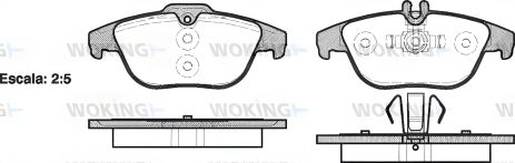 Тормозные колодки WOKING для MB C-CLASS, MB E-CLASS, MB GLK-CLASS (P1205300)