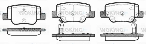 Комплект гальмівних колодок TOYOTA VERSO, WOKING (P1552302) Комплект гальмівних колодок TOYOTA VERSO, WOKING (P1552302)