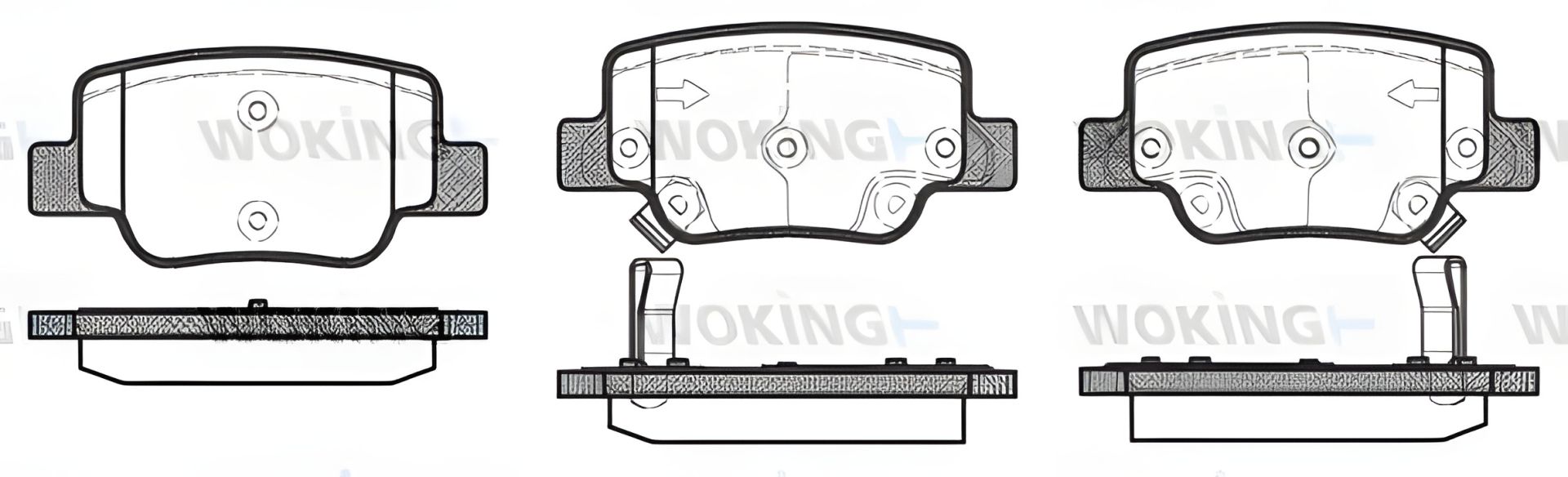 TOYOTA VERSO комплект тормозных колодок WOKING (P1552302) TOYOTA VERSO комплект тормозных колодок WOKING (P1552302)