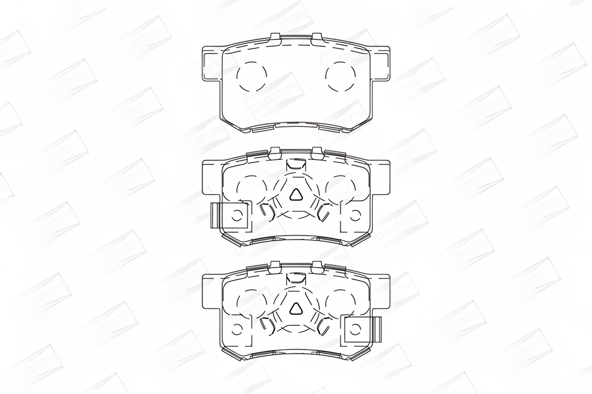 Комплект гальмівних колодок ACURA RDX, HONDA ACCORD, HONDA CR-V, CHAMPION (572544CH) Комплект гальмівних колодок ACURA RDX, HONDA ACCORD, HONDA CR-V, CHAMPION (572544CH)
