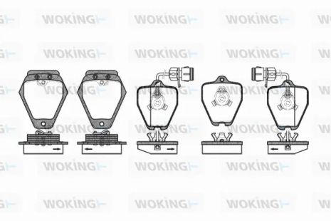 Комплект гальмівних колодок AUDI A6, AUDI CABRIOLET, AUDI A8, WOKING (P408302) Комплект гальмівних колодок AUDI A6, AUDI CABRIOLET, AUDI A8, WOKING (P408302)