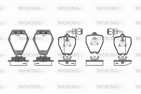 Комплект гальмівних колодок AUDI A6, AUDI CABRIOLET, AUDI A8, WOKING (P408302) Комплект гальмівних колодок AUDI A6, AUDI CABRIOLET, AUDI A8, WOKING (P408302)