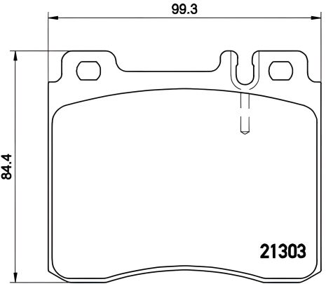 Комплект гальмівних колодок для MB S-CLASS, BREMBO (P50018)