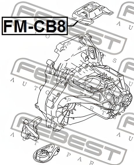 Подушка двигуна FORD TRANSIT, VOLVO V40, VOLVO C30, FEBEST (FMCB8) Подушка двигуна FORD TRANSIT, VOLVO V40, VOLVO C30, FEBEST (FMCB8)
