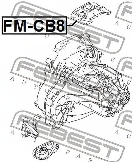 Подушка двигателя для FORD TRANSIT, VOLVO V40, VOLVO C30, FEBEST (FMCB8)