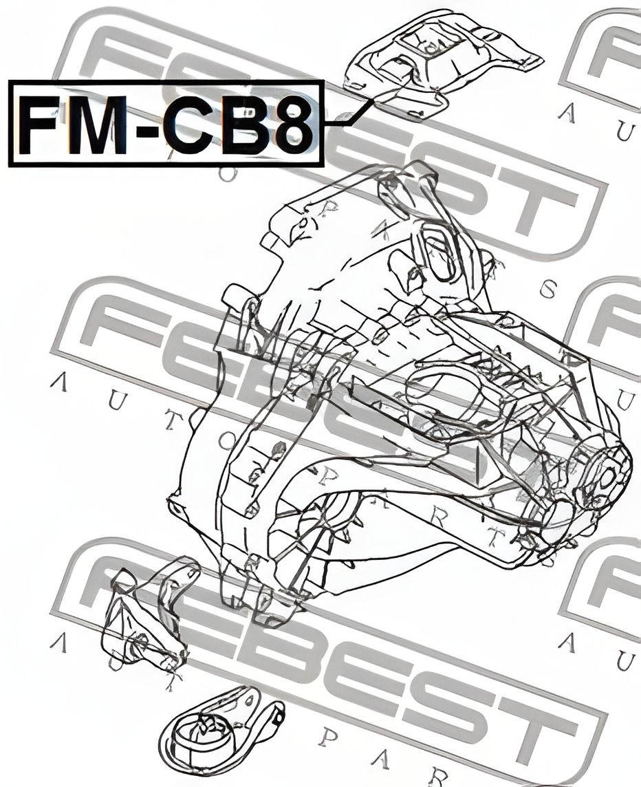 Подушка двигуна FORD TRANSIT, VOLVO V40, VOLVO C30, FEBEST (FMCB8) Подушка двигуна FORD TRANSIT, VOLVO V40, VOLVO C30, FEBEST (FMCB8)