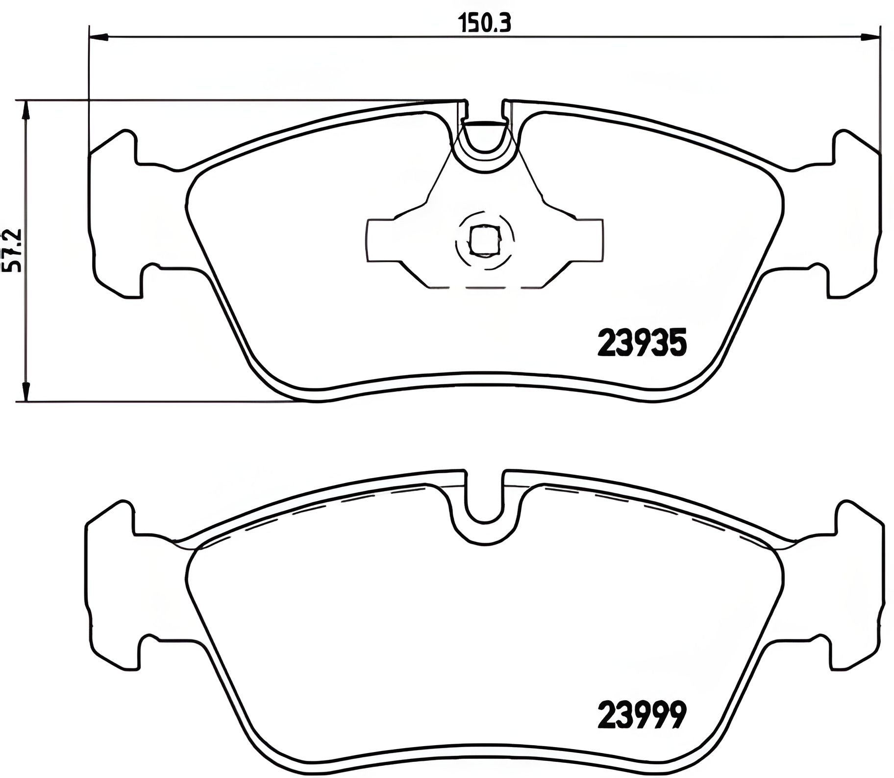 Комплект гальмівних колодок BMW 1, BMW 3, BREMBO (P06035) Комплект гальмівних колодок BMW 1, BMW 3, BREMBO (P06035)