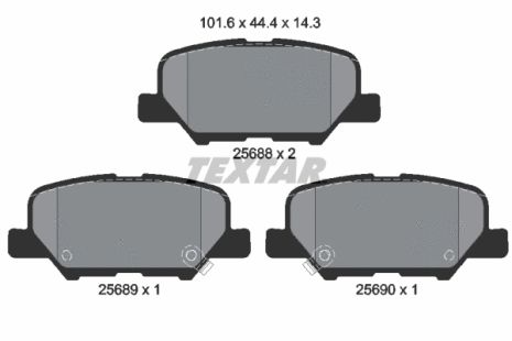 Комплект тормозных колодок MAZDA (FAW), CHANGAN CS35, PEUGEOT 4008, TEXTAR (2568801)