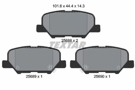 Комплект тормозных колодок MAZDA (FAW), CHANGAN CS35, PEUGEOT 4008, TEXTAR (2568801)