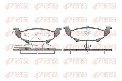 Комплект тормозных колодок PLYMOUTH VOYAGER, DODGE CARAVAN, CHRYSLER VOYAGER, REMSA (069010)