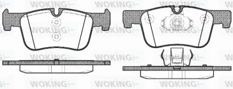 Комплект тормозных колодок BMW 4, BMW 3, BMW 1, WOKING (P1578300)