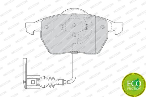 Комплект гальмівних колодок SEAT LEON, VW GOLF, SKODA OCTAVIA, FERODO (FDB1463)