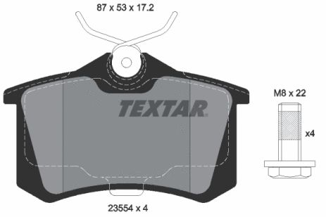 Комплект тормозных колодок SAMSUNG SM3, RENAULT FLUENCE, SHUANGHUAN SCEO, TEXTAR (2355402)