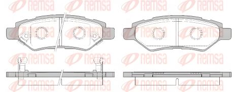 Гальмівні колодки комплект CHEVROLET CAMARO, CITROËN C5, CADILLAC CTS, REMSA (133502) Гальмівні колодки комплект CHEVROLET CAMARO, CITROËN C5, CADILLAC CTS, REMSA (133502)