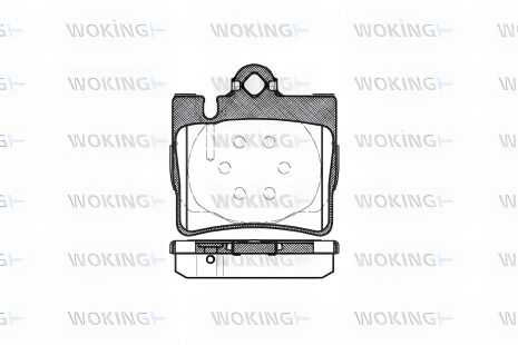 Комплект гальмівних колодок MB S-CLASS, WOKING (P670300) Комплект гальмівних колодок MB S-CLASS, WOKING (P670300)