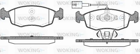 Комплект гальмівних колодок FIAT PUNTO, FIAT 500, FIAT GRANDE, WOKING (P072352)